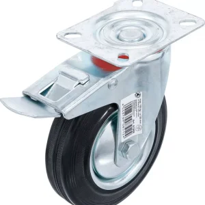 Szuper akció BGS DIY Csuklós kerék fékezhető | felcsavarozható talppal | Ø 125 mm (BGS 81968)