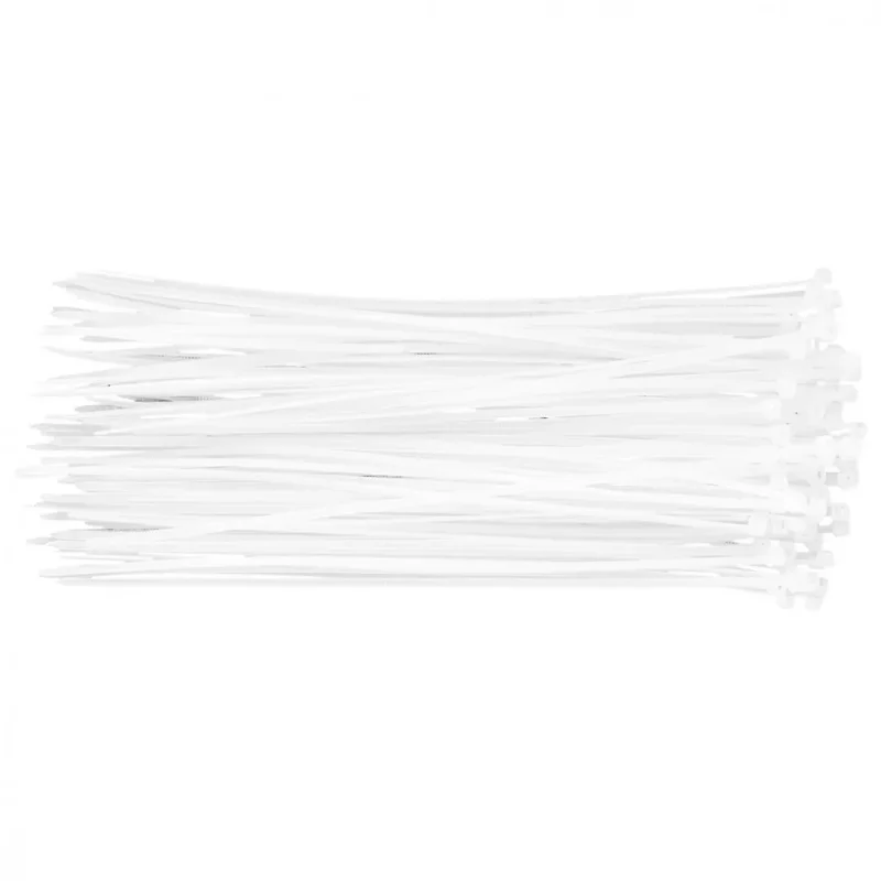 Alacsony ár TOPEX KÁBELKÖTEGELŐ, gyorskötöző, 2,5mm x 200mm, fehér, 100db (44E971)