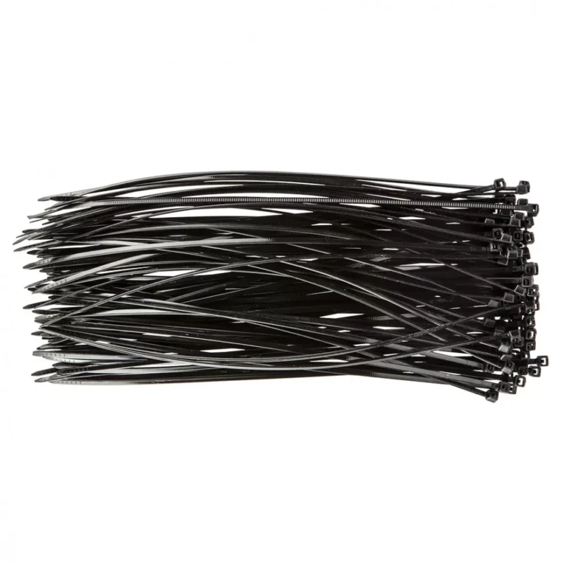 TOPEX KÁBELKÖTEGELŐ, gyorskötöző, 2,5mm x 200mm, fekete, 100db (44E972) Alacsony ár