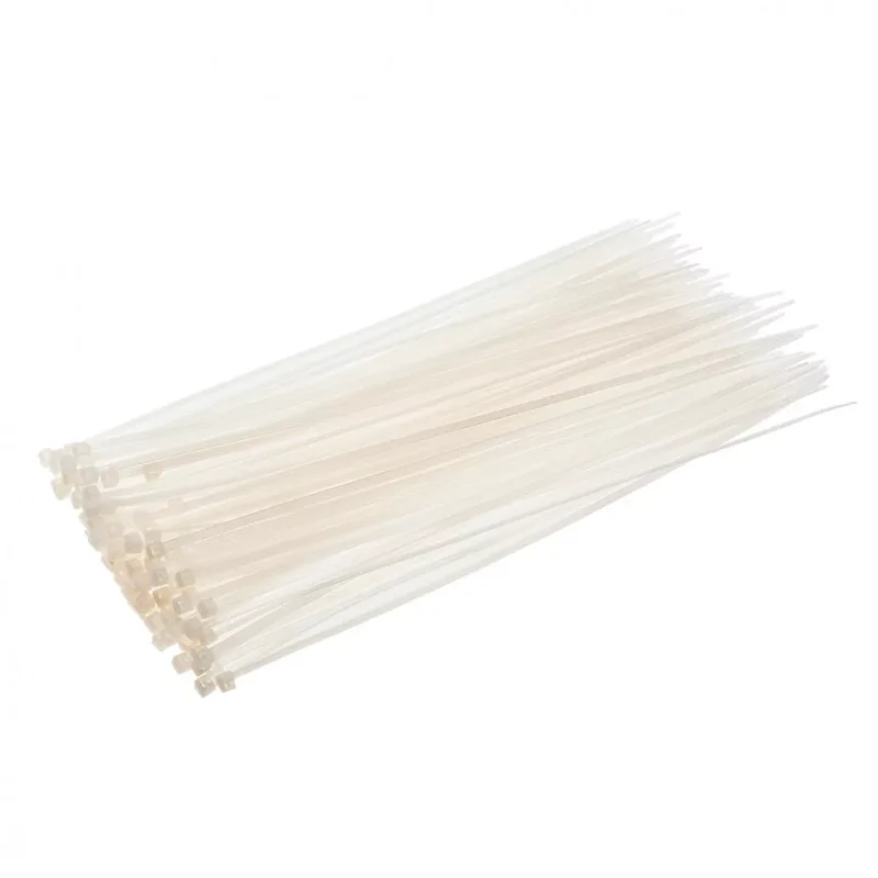 TOPEX KÁBELKÖTEGELŐ, gyorskötöző, 2,5mm x 100mm, fehér, 100db (44E975) Outlet