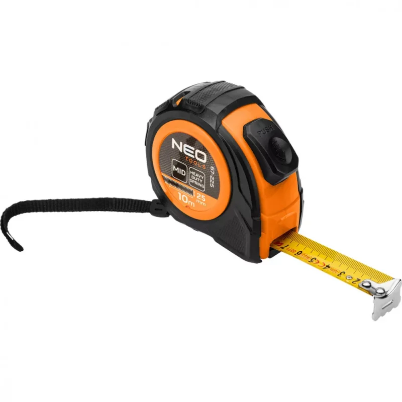 Ajánlat NEO Mérőszalag 10 m/25 mm, acél, autostop + rögzítő (67-225)