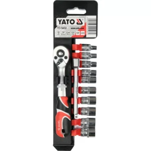 YATO Dugókulcs készlet 12 részes 1/4" 4-13 mm CrV (YT-14432) Expressz kézbesítés