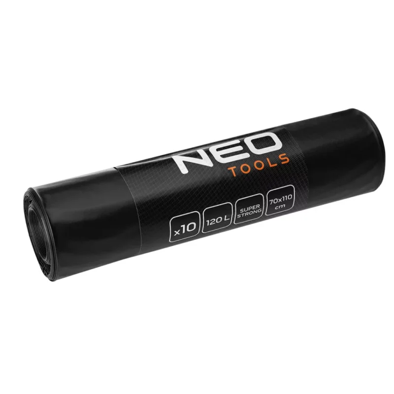 Vásárlói kedvenc NEO Szemeteszsák, 120l, 70x110cm, 100mic, fekete, 10db/cs (15-987)