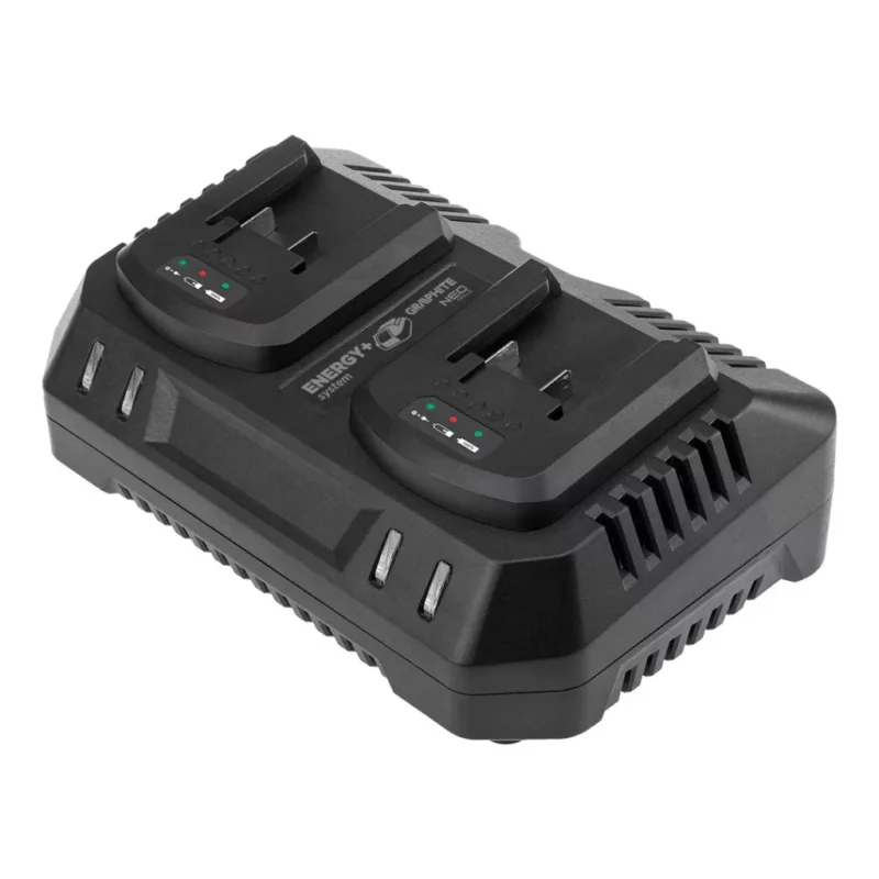 Biztonságos vásárlás GRAPHITE Dupla akkumulátortöltő Energy+ egyakkus rendszerhez, 240W, 2X3A (58G085-1)