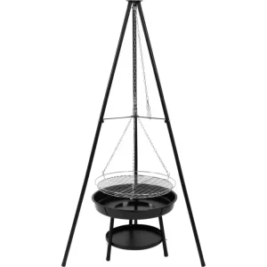 Akciós ár LUND FÜGGŐS KERTI SZÉNGRILL, TŰZHELY ÁLLVÁNNYAL, 46 cm GRILLRÁCCSAL (99903)