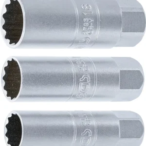 Outlet BGS gyújtógyertya-kulcs készlet, tizenkétszögletű 10 mm (3/8") 14 - 16 - 18 mm 3 darabos
