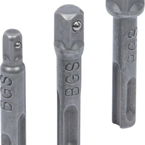 Akciós ár BGS adapterkészlet SDS - 6,3 mm (1/4"), 10 mm (3/8"), 12,5 mm (1/2") 3 darabos