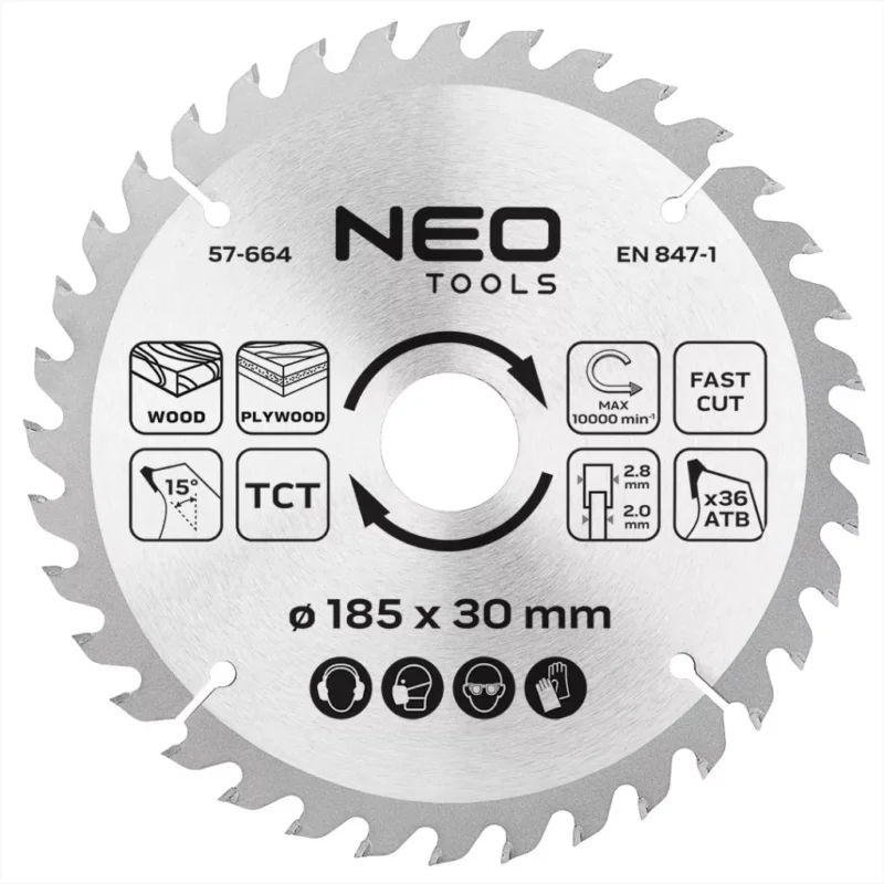 Nézd meg most Neo körfűrészlap 185x20 mm, 36 fog