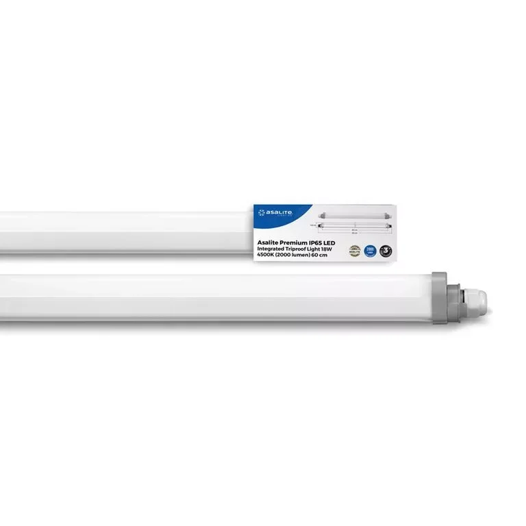 Ajánlat Asalite prémium IP65 por-és páramentes integrált LED armatúra 60cm 18W 4500K (2000 lumen)