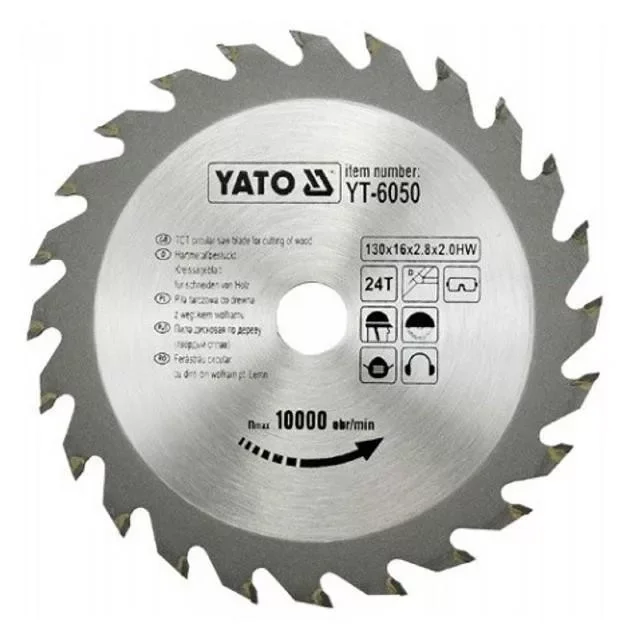 Yato fűrésztárcsa fához 130 x 16 x 2,0 mm / 24T Azonnal elérhető