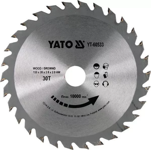 Yato fűrésztárcsa fához 150 x 20 x 2,0 mm / 30T Exkluzív ajánlat