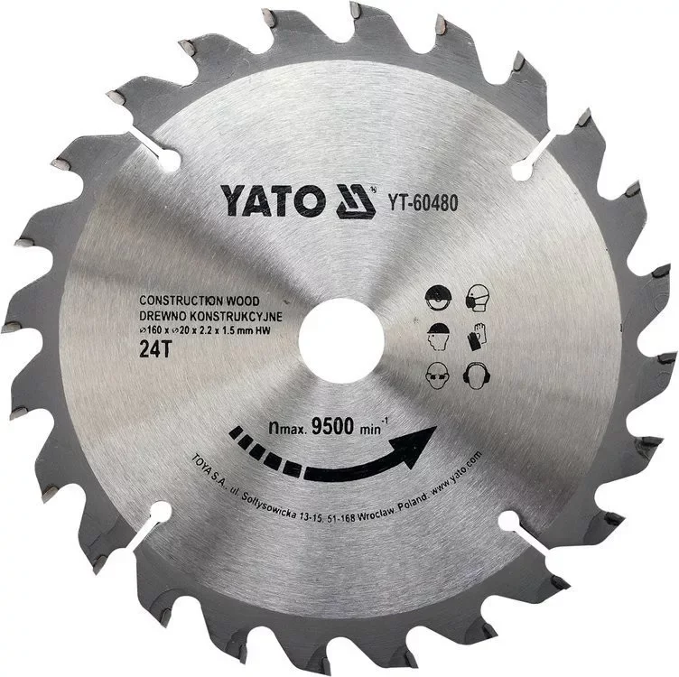 Yato fűrésztárcsa fához 160 x 20 x 1,5 mm / 24T Alacsony ár