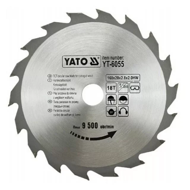 Yato fűrésztárcsa fához 160 x 20 x 2,0 mm / 18T Rendeld meg most