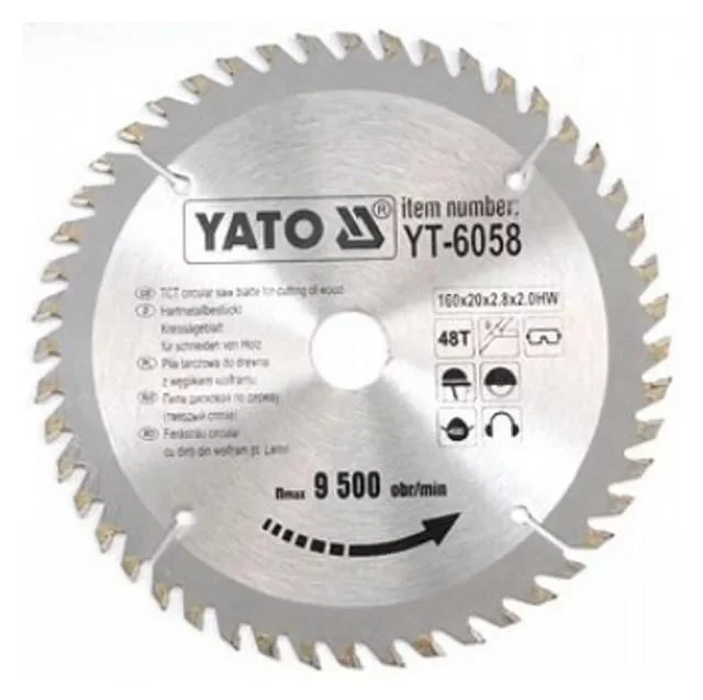 Yato fűrésztárcsa fához 160 x 20 x 2,0 mm / 48T Legkelendőbb