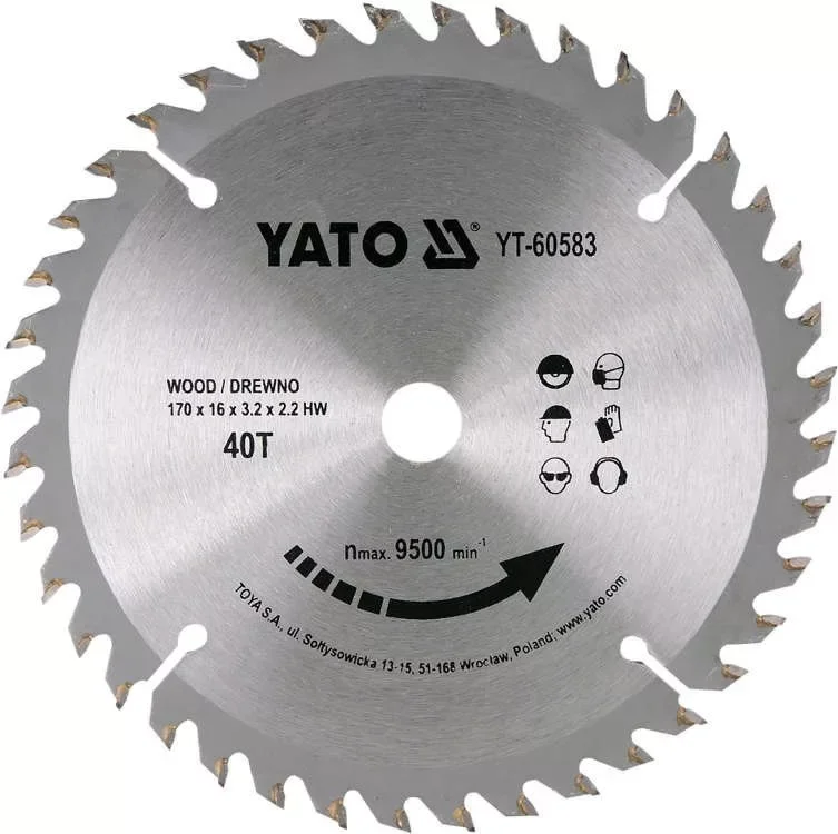 Yato fűrésztárcsa fához 170 x 16 x 2,2 mm / 40T Kihagyhatatlan ajánlat