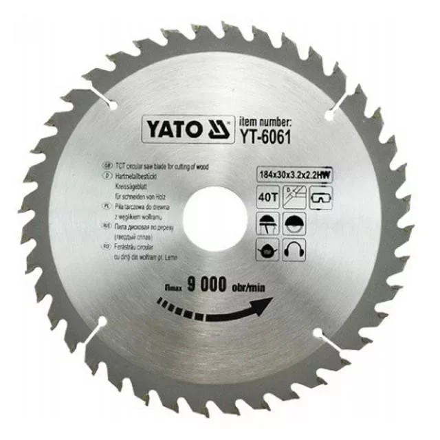 Yato fűrésztárcsa fához 184 x 30 x 2,2 mm / 40T Kiárusítás