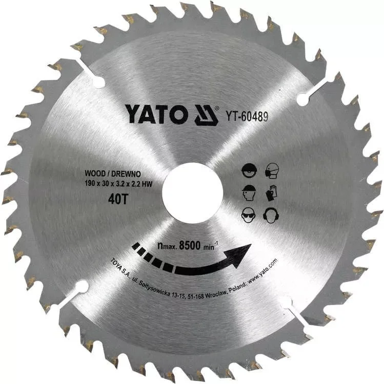 Yato fűrésztárcsa fához 190 x 30 x 3,2 mm / 40T Biztonságos fizetés