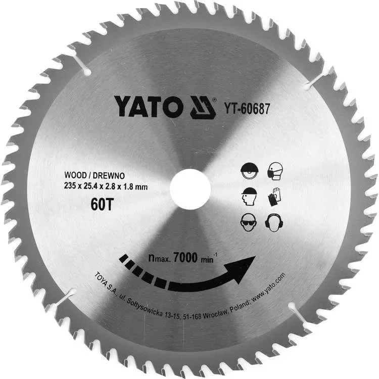 Yato fűrésztárcsa fához 235 x 25,4 x 1,8 mm / 60T Szuper ajánlat