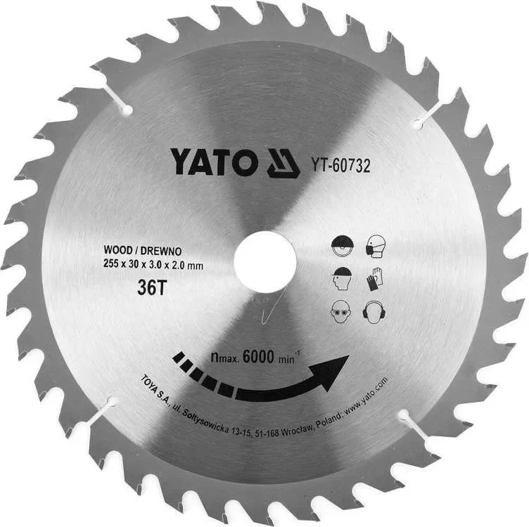 Yato fűrésztárcsa fához 255 x 30 x 2,0 mm / 36T Árcsökkenés