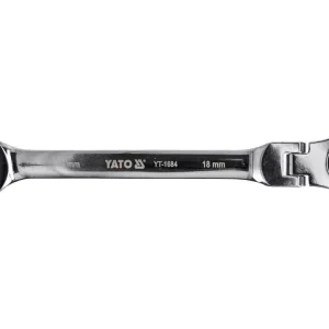 Végkiárusítás Yato racsnis csuklós csillag-villáskulcs 9 mm / 145 mm 72T CrV