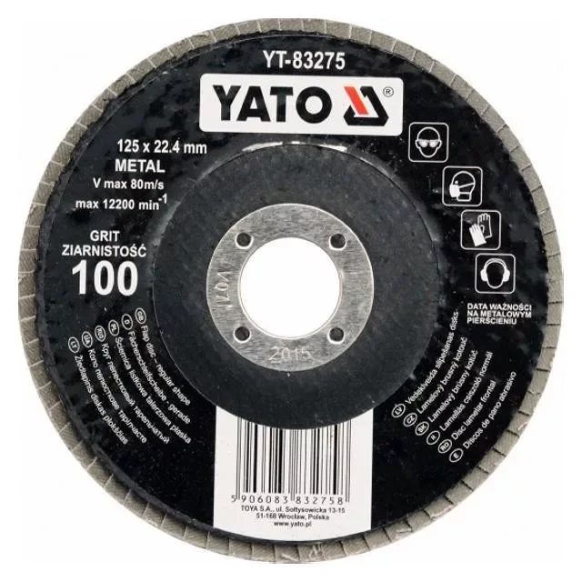 Yato lamellás csiszolókorong 125 x 22,4 mm / P120 Csak ma