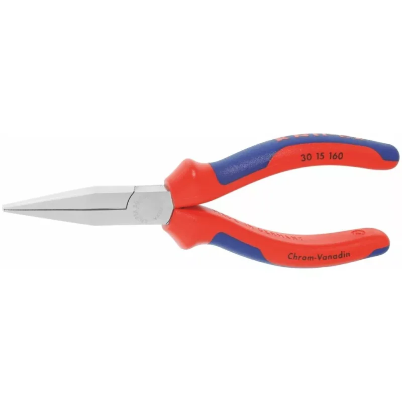 Knipex Hosszúcsőrű fogó, lapos,krómozott, vastagfalú markolattal 160 mm Outlet
