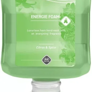 Árcsökkenés SCJP Energie Foam habszappan illóolajokat tartalmazó energizáló illattal - citrus és fűszer kombináció, zöld, Proline