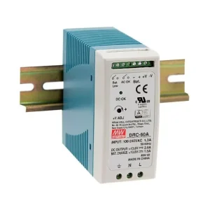 Árcsökkenés Mean Well beépíthető tápegység, 12 V DC, 4,3 A, 60 W, 2 pár kimeneti sorkapocs