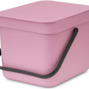 Olcsóbb Brabantia Sort & Go konyhai szemetes felnyitható fedéllel, fogantyúval szelektív és komposzt gyűjtéséhez, 6L - S méret,