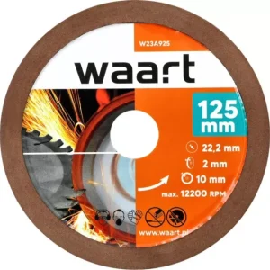 Biztonságos fizetés Waart tárcsa, vídiás körfűrészlapok élezésére 125 X 22,2 mm