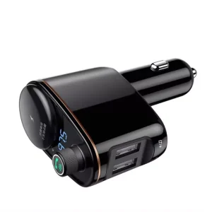 BASEUS bluetooth FM transmitter autós töltő szivargyújtó+2 USB aljzat (v4.2, 3.4A) FEKETECCHC000001 Korlátozott ajánlat