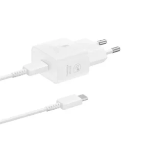 Vedd meg online Samsung hálózati töltő Type-C aljzat (25W, GaN, PD gyorstöltő + Type-C kábel) FEHÉR