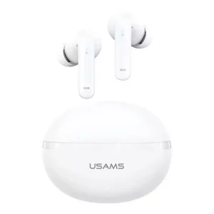Akciós ár USAMS ECHO E02 bluetooth fülhallgató SZTEREO (v5.3, TWS, aktív zajszűrő + töltőtok) FEHÉRBHE0202