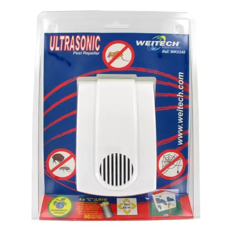 Weitech ultrahangos kártevő riasztó, elemes, 60 m2 (WK0240) Ajánlat
