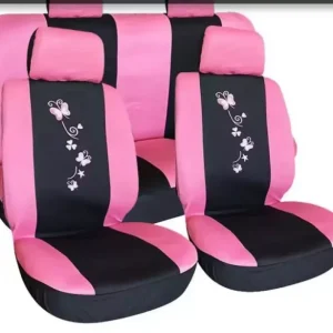Üléshuzatt szett pillangó mintás, kormányvédővel, övpárnákkal UL-AG23001B/PINK (23001B) Akciós ár
