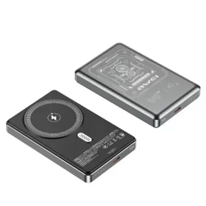Awei PA-31 vésztöltő Type-C aljzat (10000mAh, 15W, wireless, MagSafe, PD gyorstöltő 3.0) SÖTÉTSZÜRKE Szuper akció