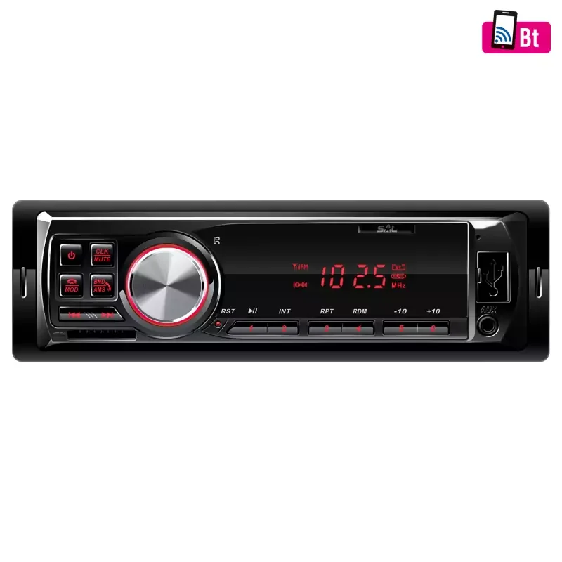 Végkiárusítás SAL (VBT 1100/RD) autórádió és MP3/WMA lejátszó, piros