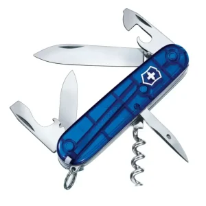 Vedd meg most VICTORINOX Spartan zsebkés, 12 funkciós, áttetsző kék (011-3603-T2)