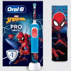 Ajánlat Oral-B D103 Vitality Pro Kids 3+ elektromos gyerek fogkefe, Spiderman + útitok (10PO010413)