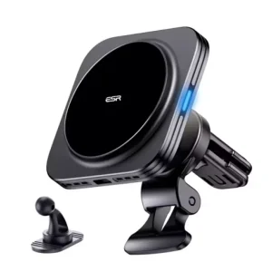 Árengedmény ESR HALOLOCK Qi2 autós tartó (műszerfalra, szellőzőre, öntapadó, 360°, 15W, wireless, MagSafe, Qi2 s