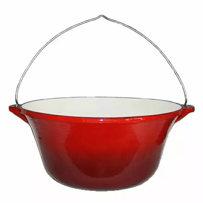 Zománcozott öntöttvas bogrács 7,2 L piros (12010) Népszerű