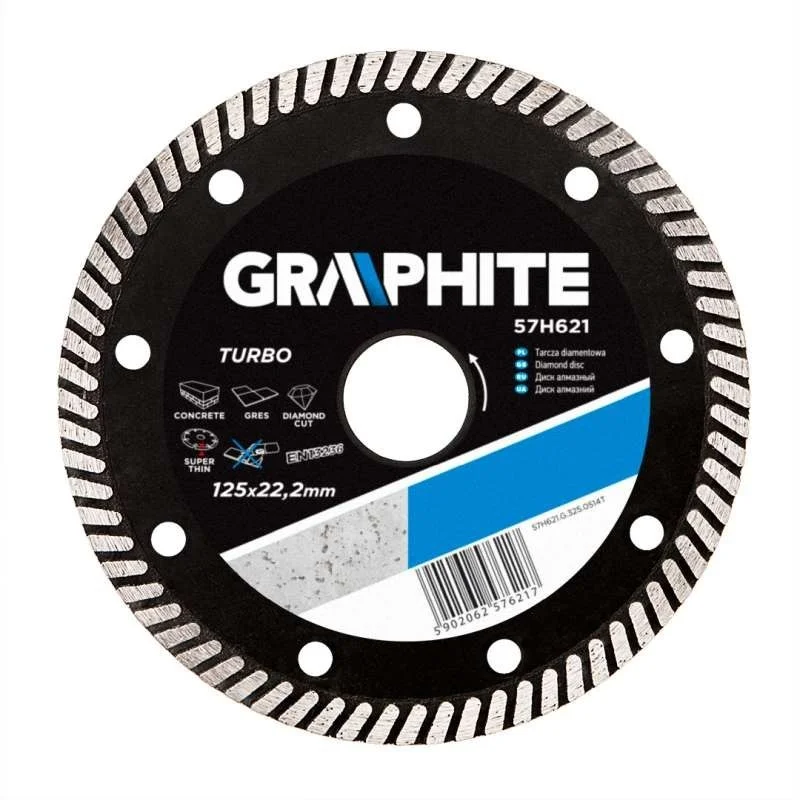 Gyémántvágó GRAPHITE 125mm turbo vékony 57H621 Kedvezmény