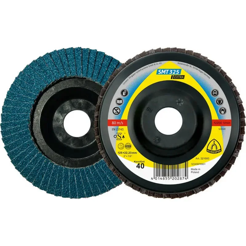 Ajánlat Klingspor lamellás csiszolókorong, tányér 115x22,2mm P60-egyenes-SMT 325 EXTRA-inox,acél, 321655
