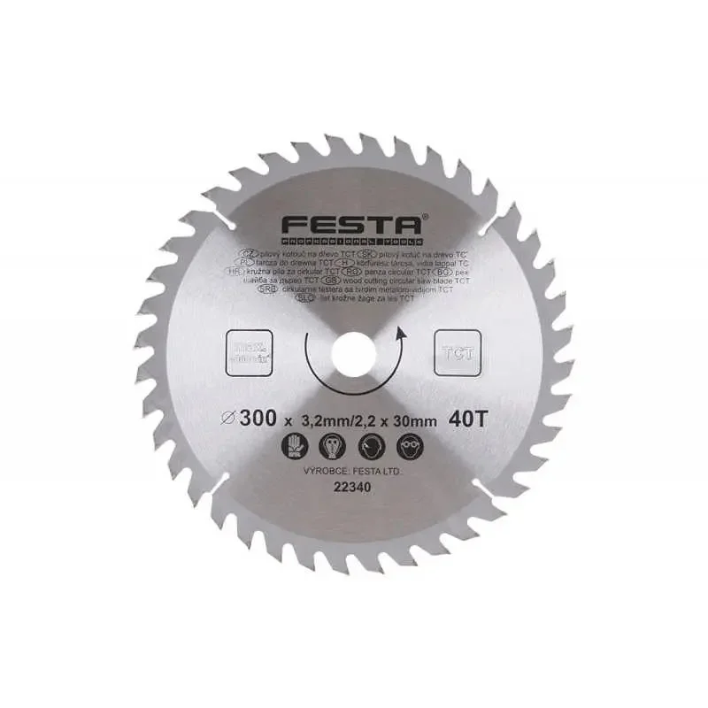 Vásárlói kedvenc Lev Festa TCT körfűrész tárcsa, körfűrészlap 300x30mm, Z60, fához, Vídia lappal, 22343
