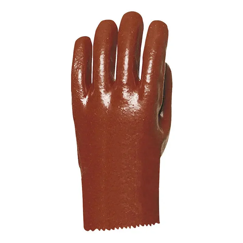Akció MV mártott PVC kesztyű, bordó, sav/lúg/olajálló, 27cm 10, 3510