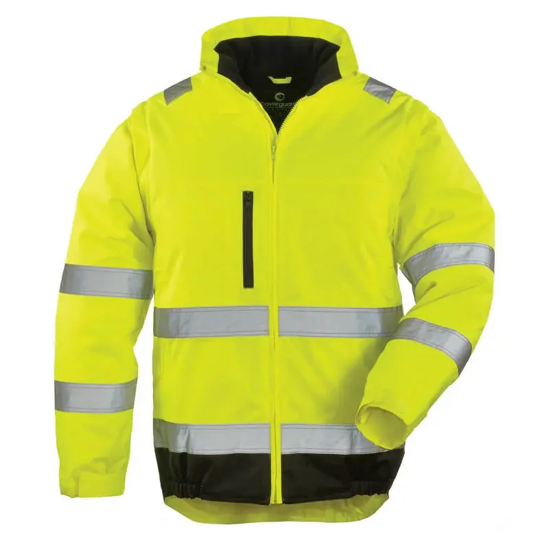 Árcsökkenés MV Coverguard Hi-Way 2/1 PE kabát sárga/fekete 3XL, 7HWXYXXXL