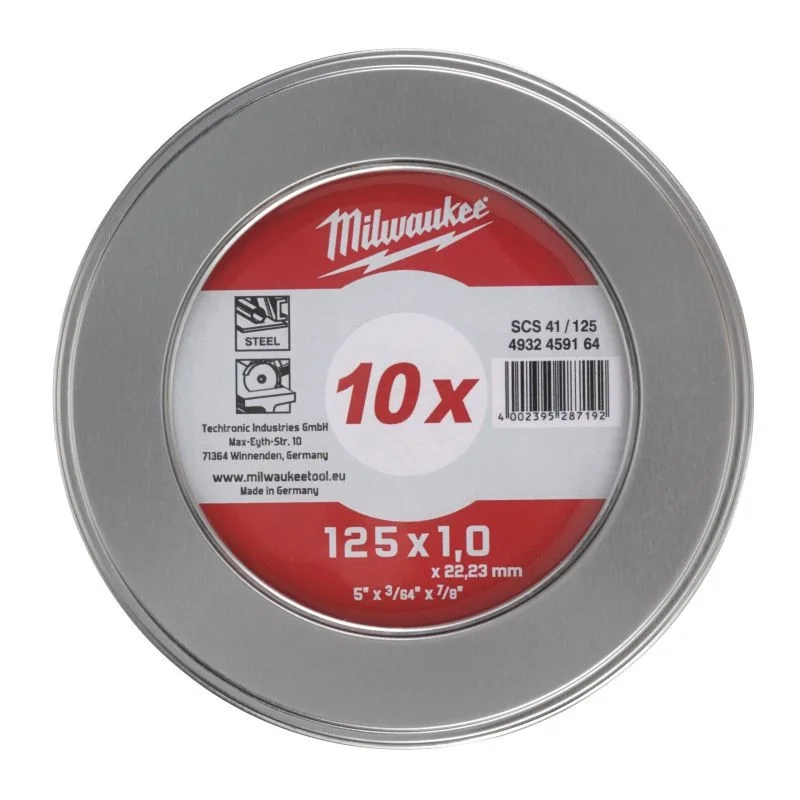 Biztonságos vásárlás Milwaukee vágókorong fémhez 125X1 PRO+ /Fém dobozban 4932478998