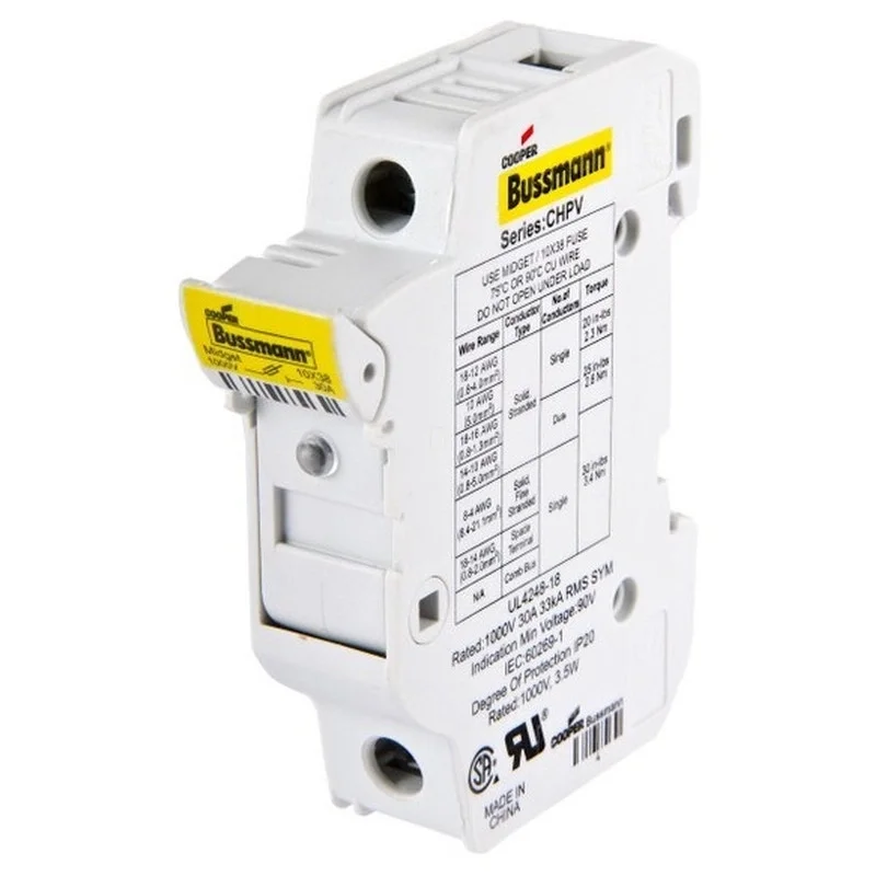 Végkiárusítás Eaton CHPV2U 2P 30A 1000Vdc MFH For 10x38 gPV Biztosítós szakaszolókapcs. 10x38, 2p, DC 1000V