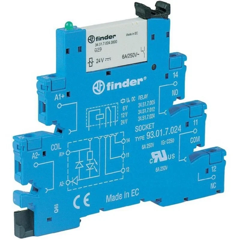 Vedd meg most Finder 38.52.7.024.0050 csatoló relé, 2 váltóé, 8A