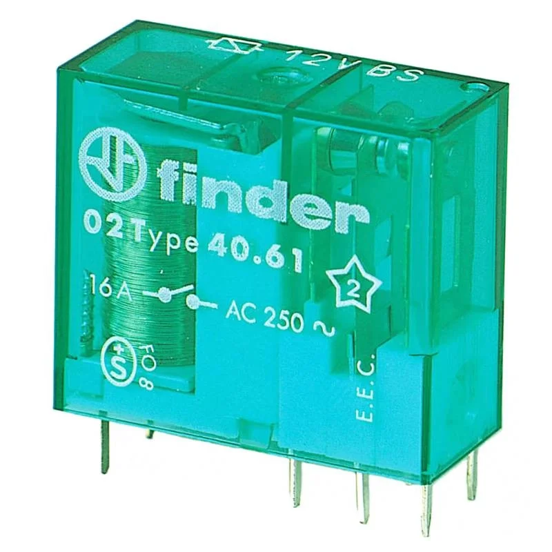 Alacsony ár Finder 40.61.6.012.4000 miniatűr print-/ dugaszolható relé, egyes bistabil, 1 váltóérintkező 16 A, érintkezőanyag: AgSnO2, : 12 V AC/DC